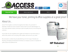 Tablet Screenshot of accessprintersupplies.com
